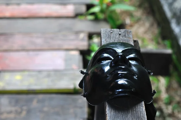 Siyah yüz maskesi — Stok fotoğraf