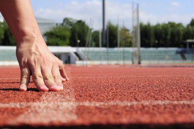 Runner başlangıç eylemi racecourse