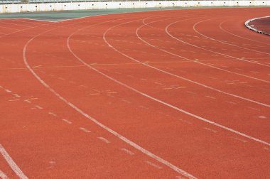 Beyaz çizgili eğri turuncu racecourse
