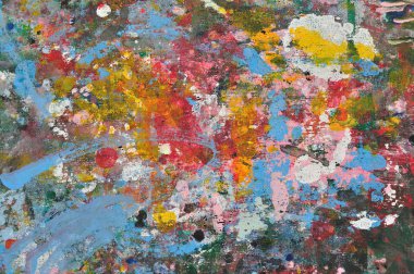 çok renkli boyalı ahşap tahta üzerinde