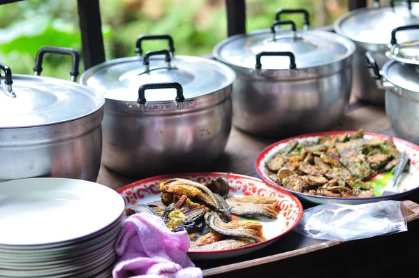 Różne tajskie żywności na obiad — Zdjęcie stockowe