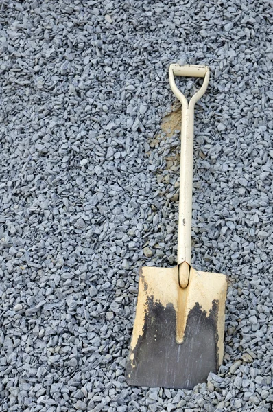 Spade and tools in construction area. — Stock Photo, Image