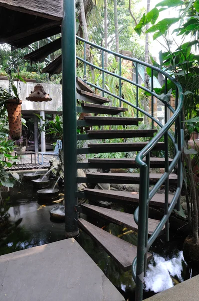 Front of winder stair in garden — Stock Photo, Image