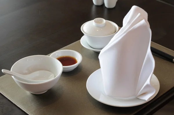 Cena china puesta en la mesa — Foto de Stock