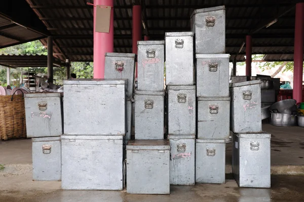 Aluminium ice boxes — Stock Photo, Image