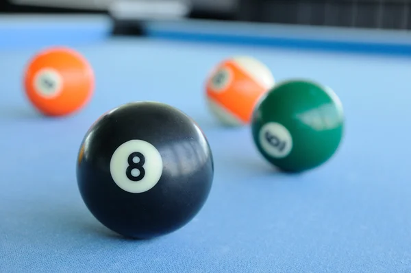 Pool-balls on woolen fabric — Stock Photo, Image