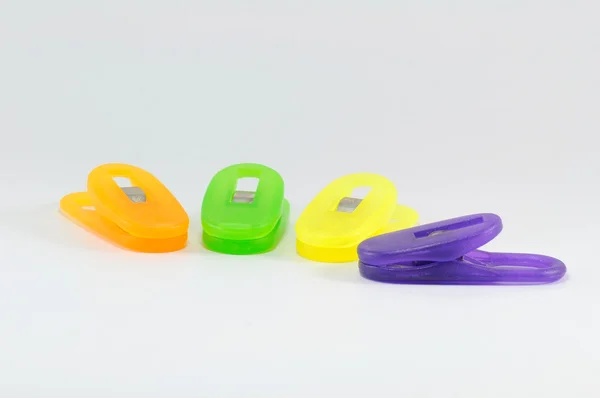 Kleurrijke bindmiddel clips — Stockfoto