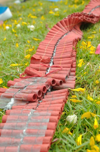 Long Chinese firecrackers — Stock Photo, Image