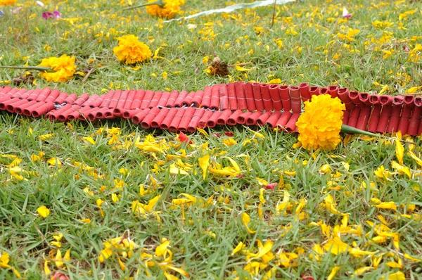 Long Chinese firecrackers — Stock Photo, Image