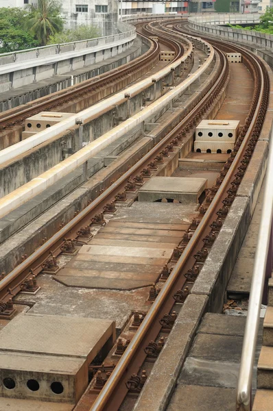 Sky-train kurva järnväg i bangkok — Stockfoto