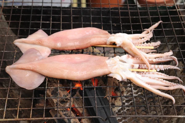 Double big squids roasted — Stock Photo, Image