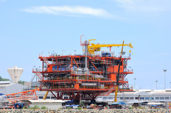 Oil rig on ground