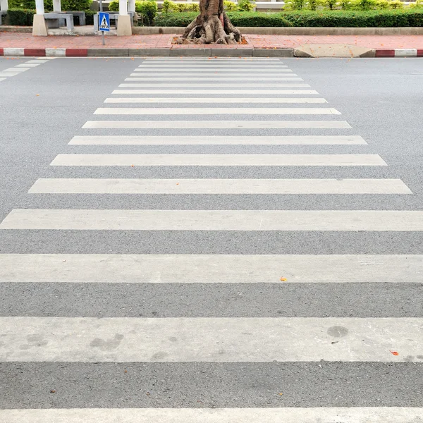 Crosswalk na estrada — Fotografia de Stock
