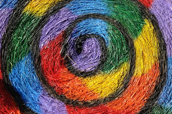 Straw painting swirl — Stock Photo, Image