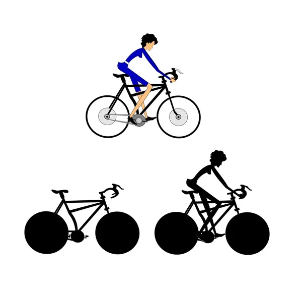 Ciclista — Vector de stock