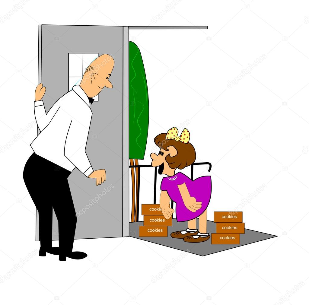 Little Girl Selling Cookies Stock Vector Image By C Retroartist Little Girl Selling Cookies Stock Vector Image By C Retroartist