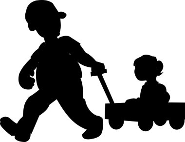 Baba ve çocuk arabası