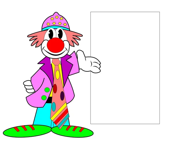 Clown avec copyspace — Image vectorielle