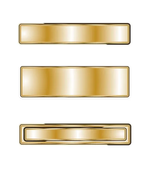 3d metal name plates — Stock Vector