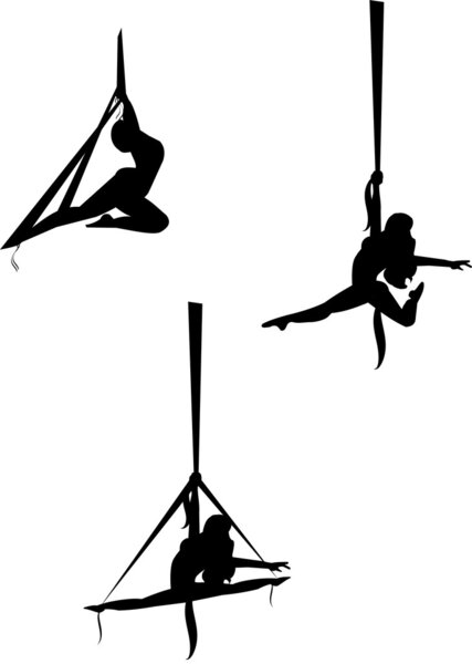 Aerial silk dance