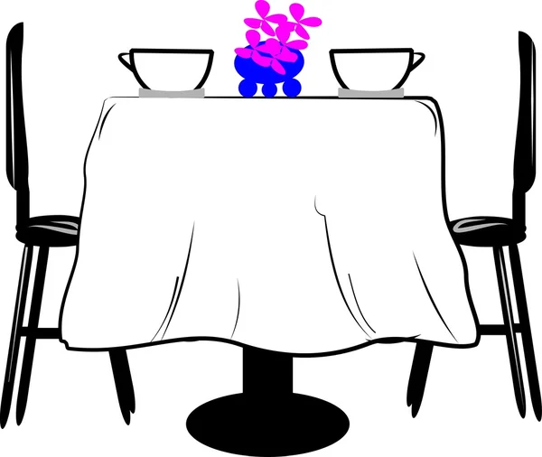 Table pour deux — Image vectorielle