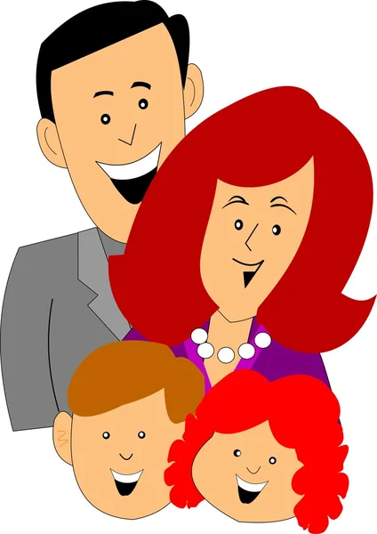 Happy healthy family — Stock Vector