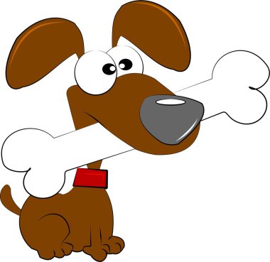 büyük kemik ile köpek