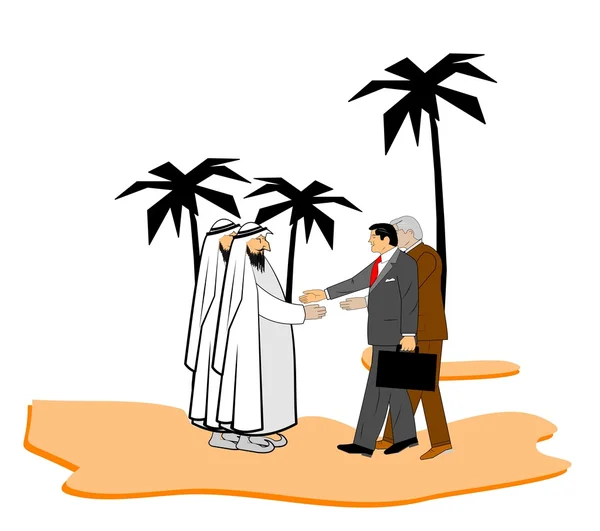 Réunion au Moyen-Orient — Image vectorielle