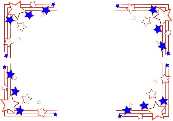 Frontera y marco americano — Vector de stock