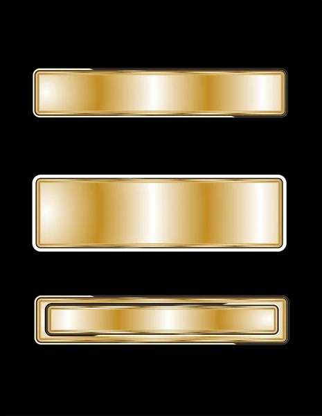 Μετάλλων όνομα πλάκες — Διανυσματικό Αρχείο