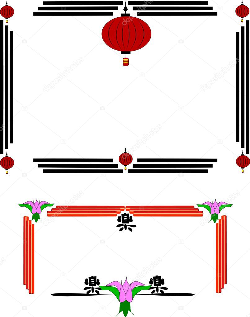 Oriental frames and borders