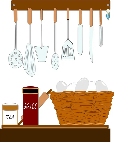 My kitchen — Stock Vector