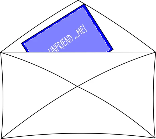 Umschlag mit Beschriftung — Stockvektor
