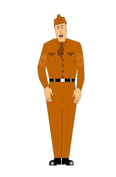 Vectorillustratie - miltary man — Stockvector