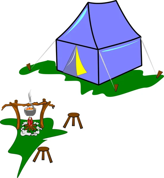 Camping — Vector de stock