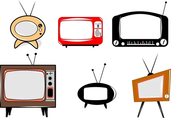 Retro-televisies — Stockvector