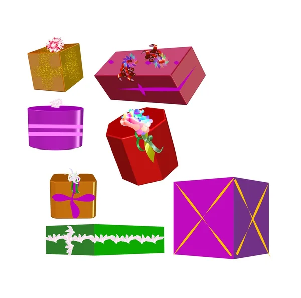 Illustration vectorielle - cadeaux de clip art de Noël — Image vectorielle