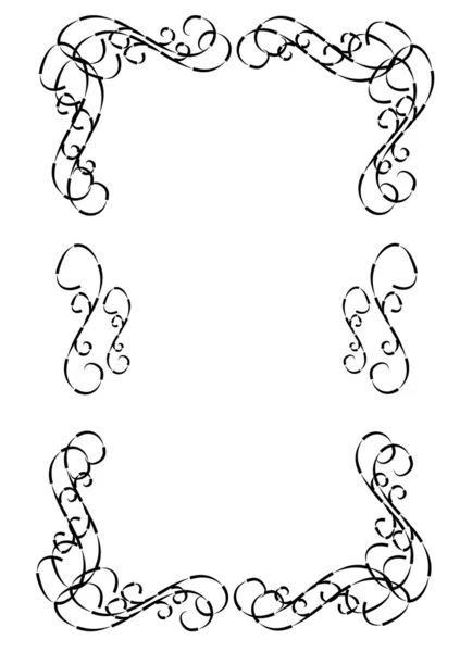 Illustrazione vettoriale - Pergamene vittoriane su sfondo bianco — Vettoriale Stock