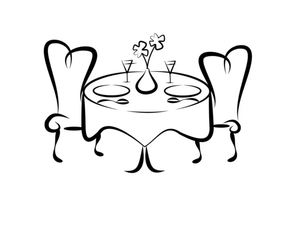 Table for 2 — Stock Vector