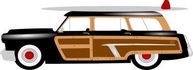 Woody stationwagon clipart