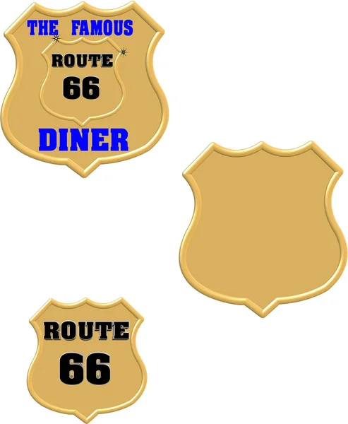 Route 66 diner selectiekader — Stockfoto