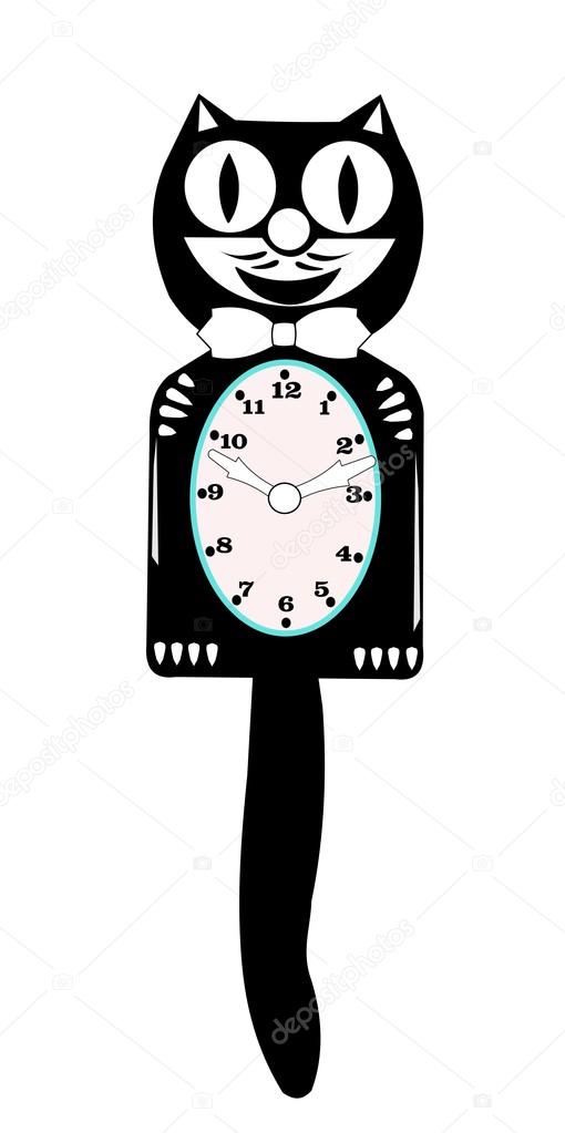Retro cat clock