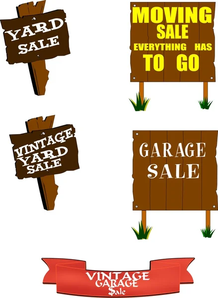 Vintage yard signs — Stock Photo, Image