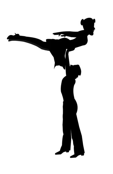 Bailarinas en el aire — Vector de stock