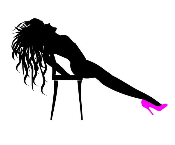 Våt haired kvinnlig dansare — Stock vektor