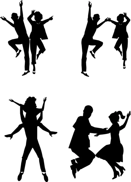 Bailarinas basculantes — Archivo Imágenes Vectoriales