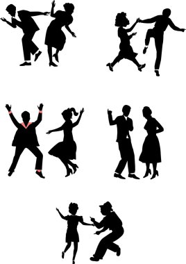 siluet dansçılar
