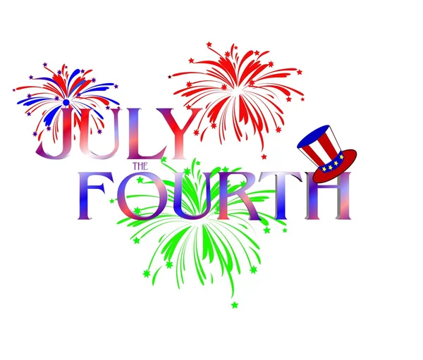 July the fourth — Stock Vector