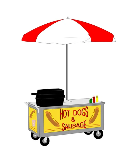 Hot dog verkoper — Stockvector