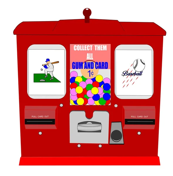 野球カード自動販売機 — ストックベクタ